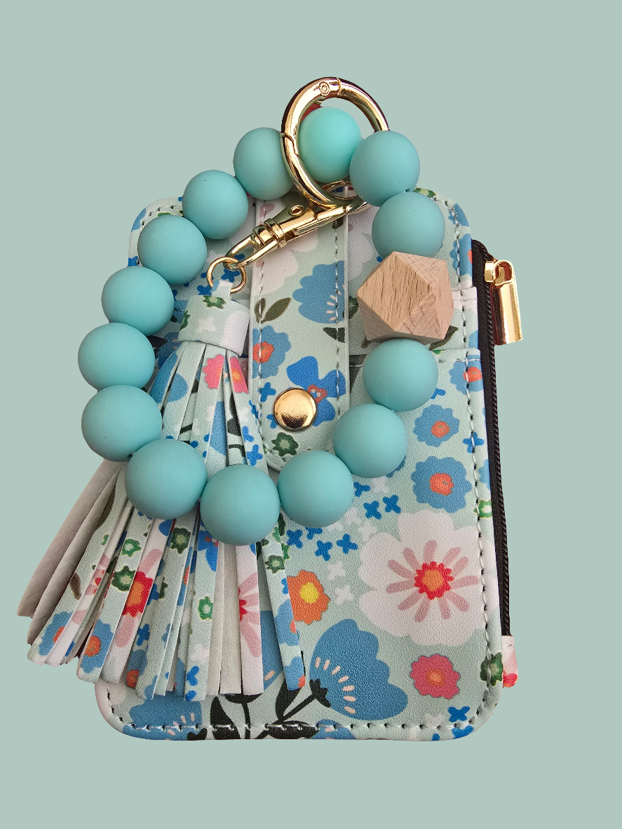 LEATHER WRISTLET WITH KEYCHAIN VARIETY OF COLORS