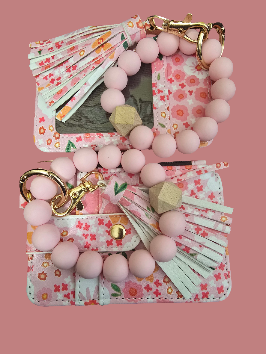 LEATHER WRISTLET WITH KEYCHAIN VARIETY OF COLORS