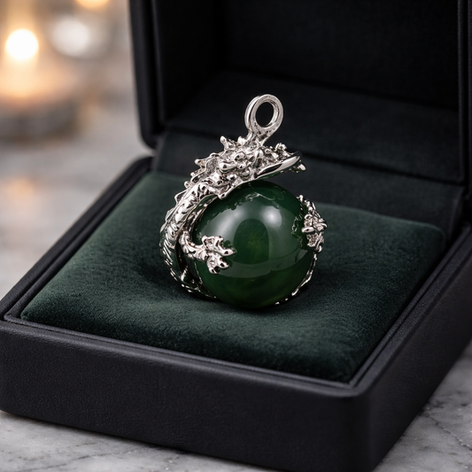 GREEN AVENTURINE DRAGON PENDANT