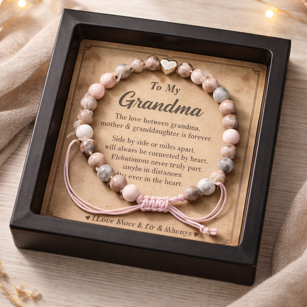 PINK ZEBRA JASPER BRACELET