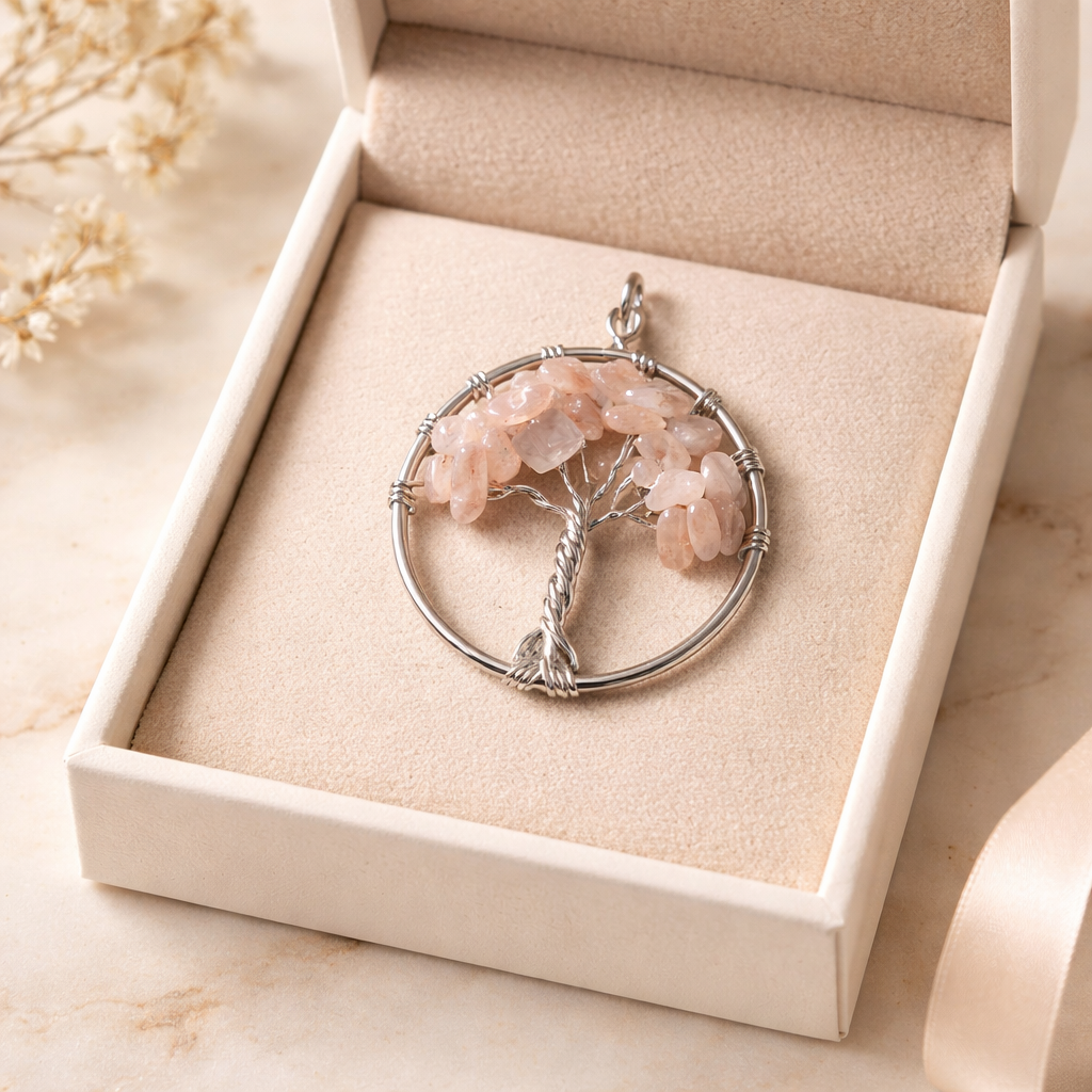 SUNSTONE TREE OF LIFE PENDANT