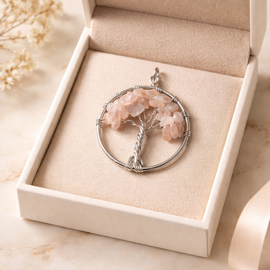 SUNSTONE TREE OF LIFE PENDANT