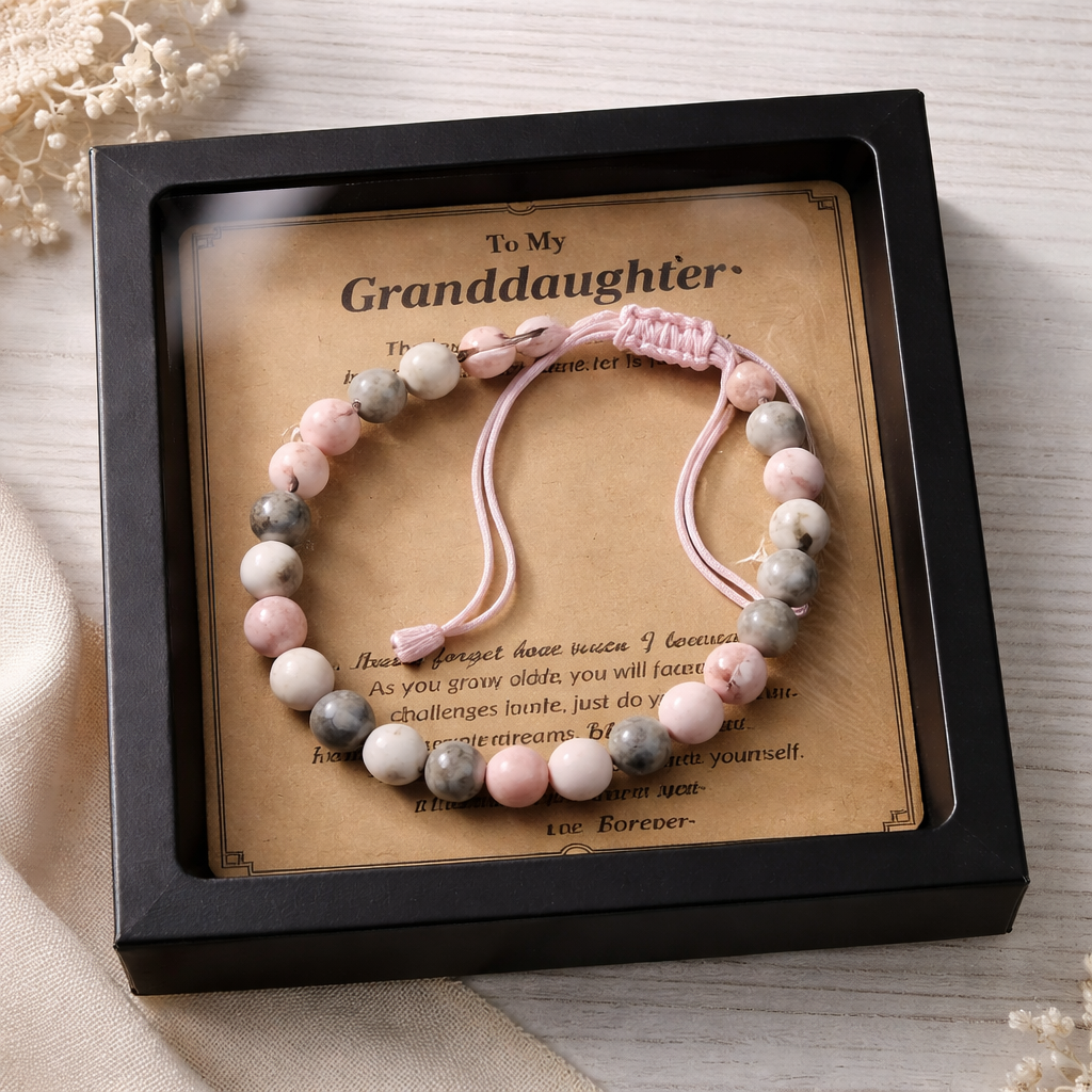 PINK ZEBRA JASPER BRACELET