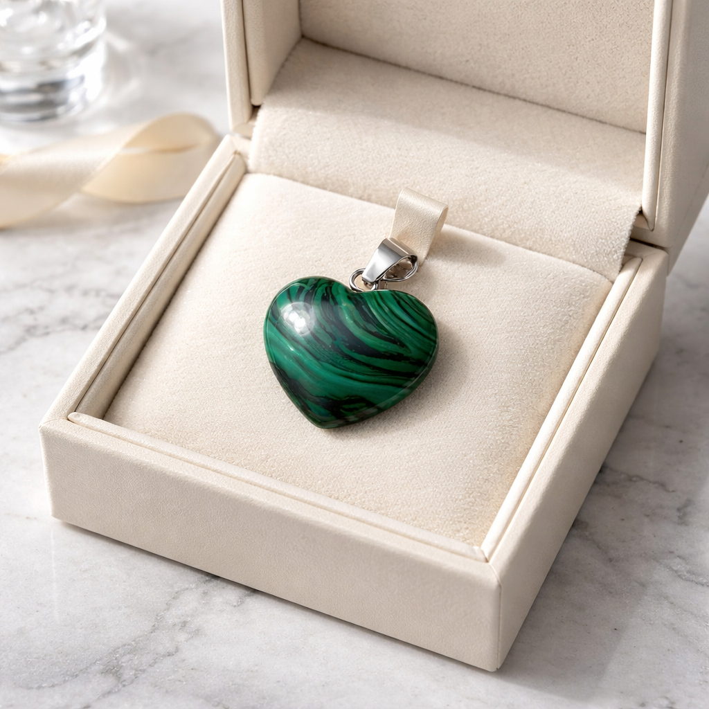 MALACHITE HEART PENDANT