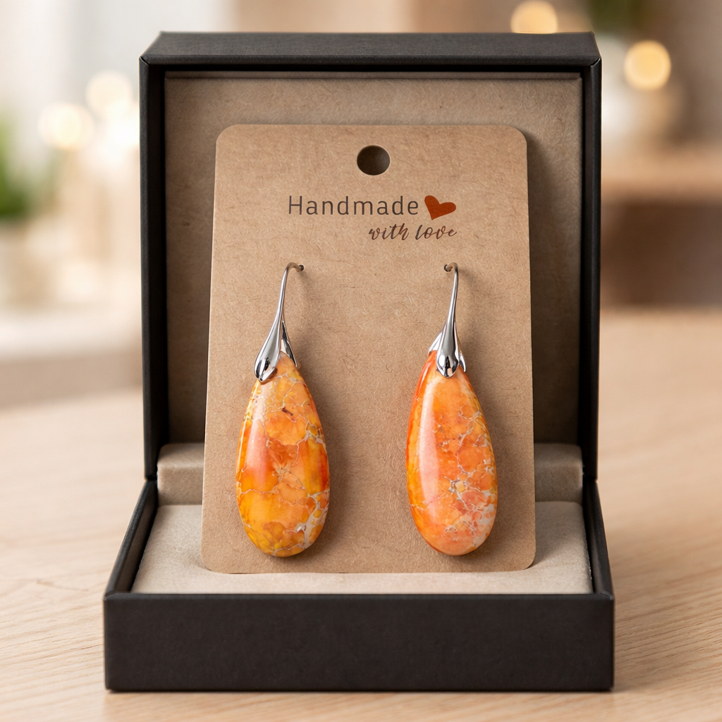 ORANGE JASPER EARRINGS