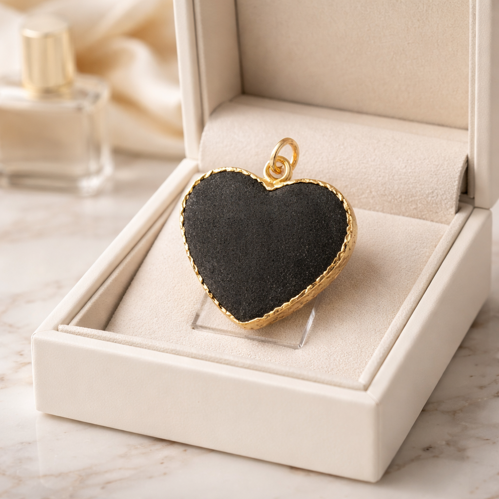 BLACK OBSIDIAN HEART PENDANT