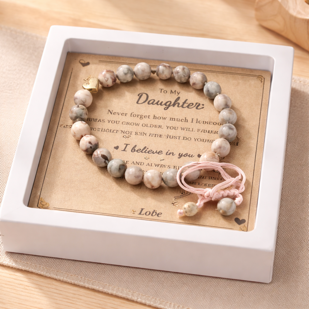 PINK ZEBRA JASPER BRACELET