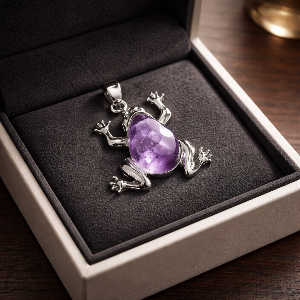 AMETHYST FROG PENDANT