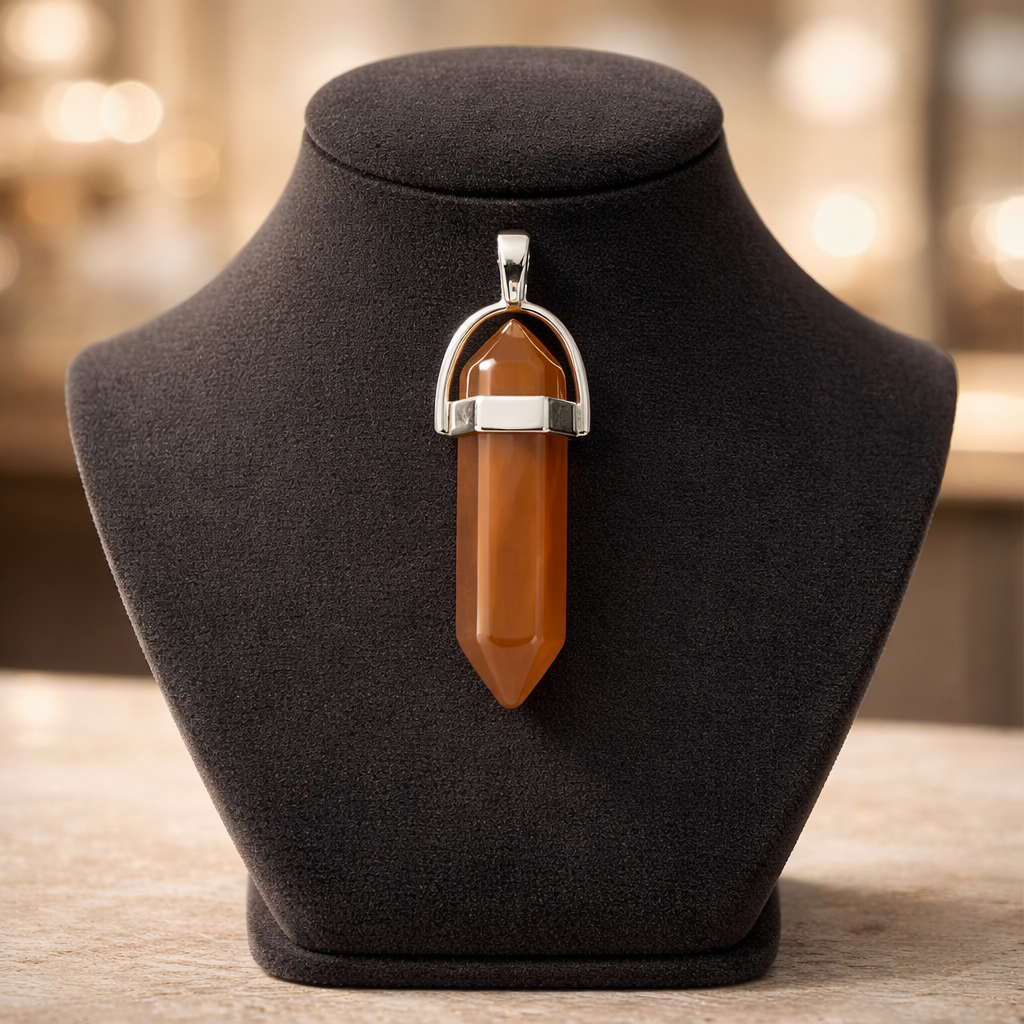 SMOKY QUARTZ CRYSTAL POINT PENDANT