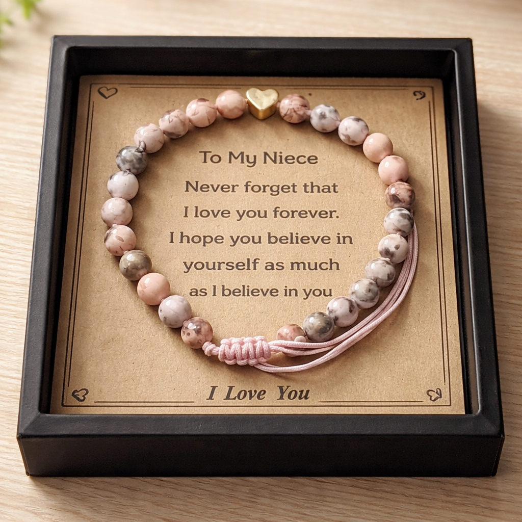 PINK ZEBRA JASPER BRACELET
