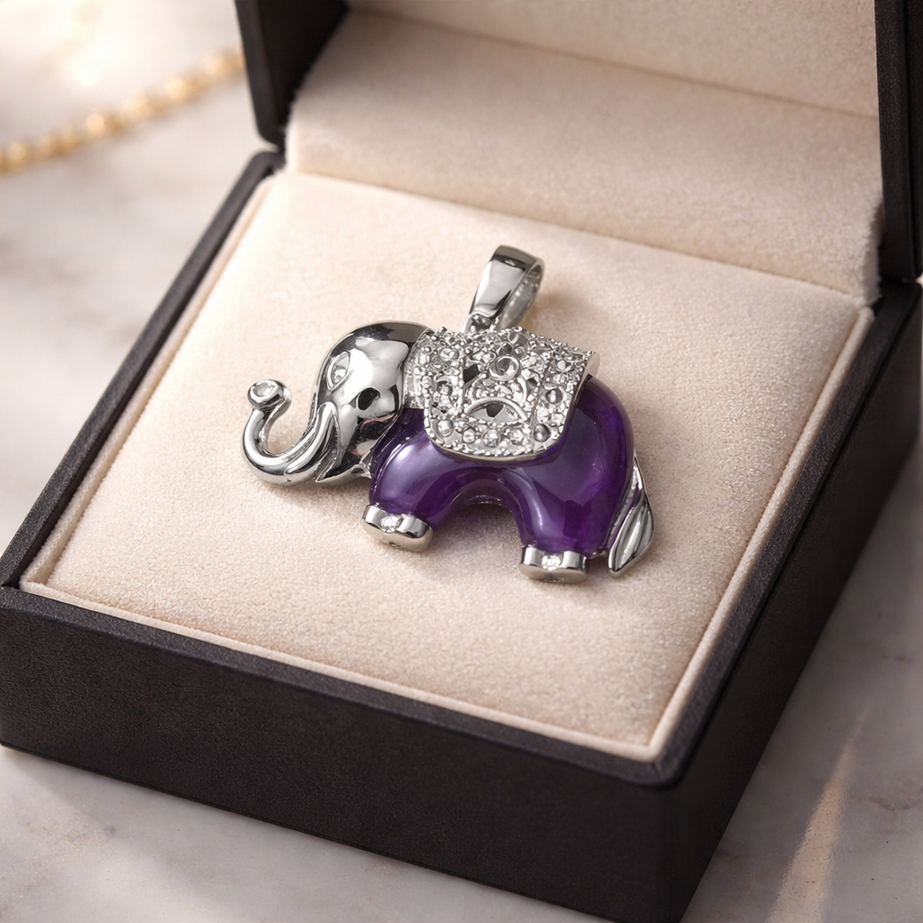 AMETHYST ELEPHANT PENDANT