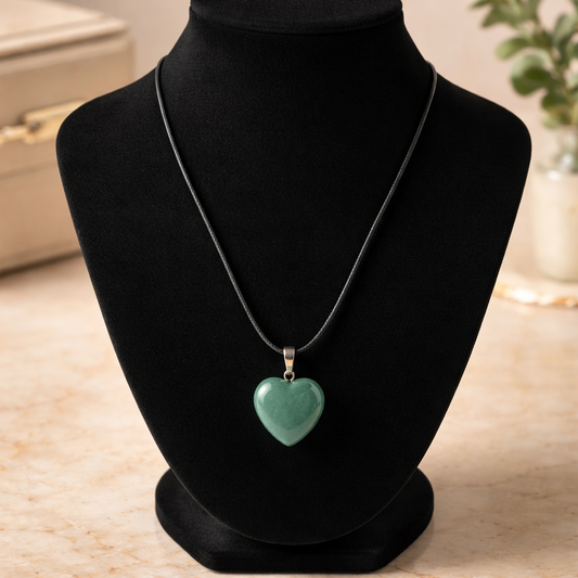 GREEN AVENTURINE HEART NECKLACE