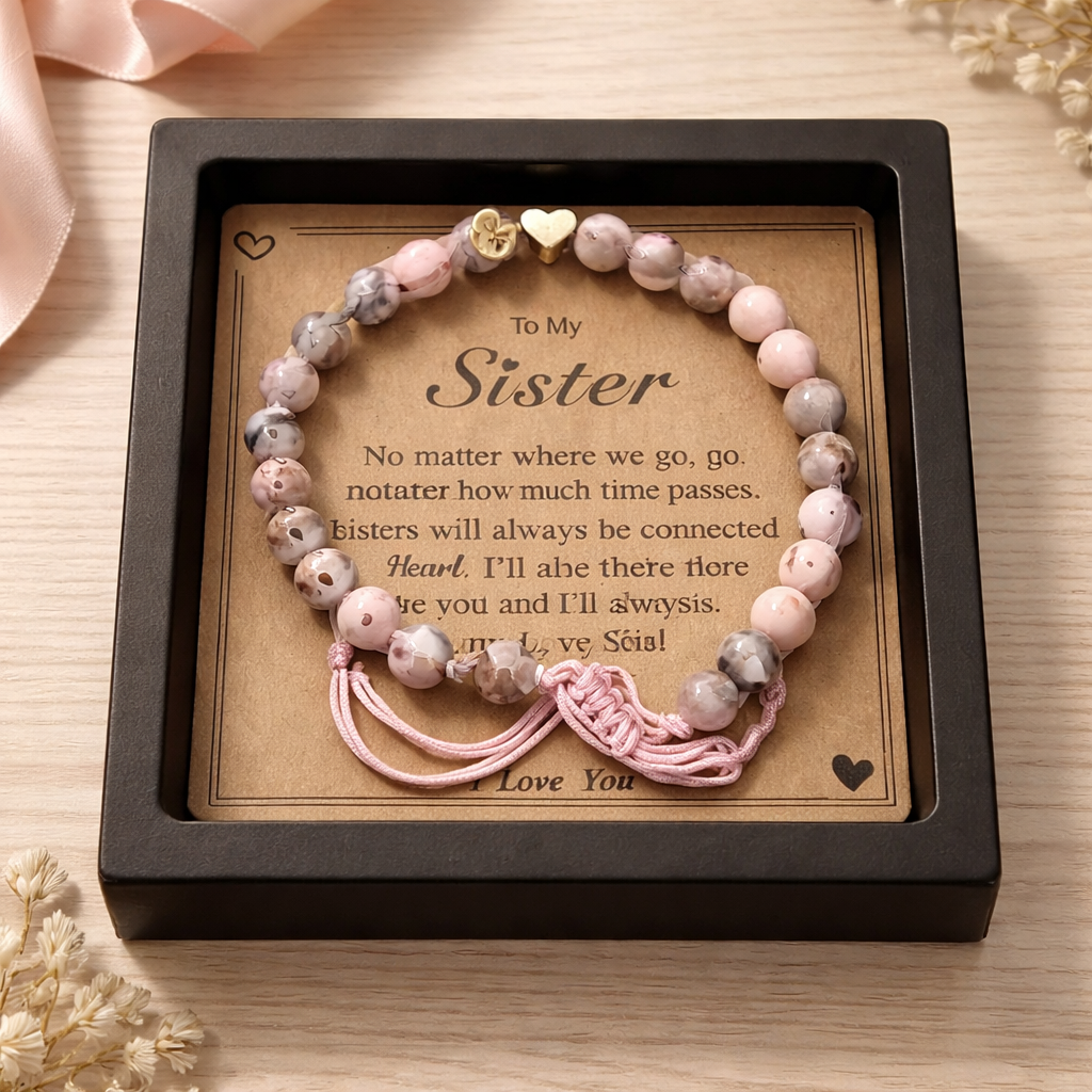 PINK ZEBRA JASPER BRACELET