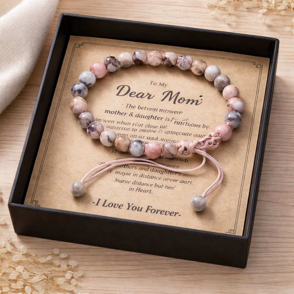 PINK ZEBRA JASPER BRACELET