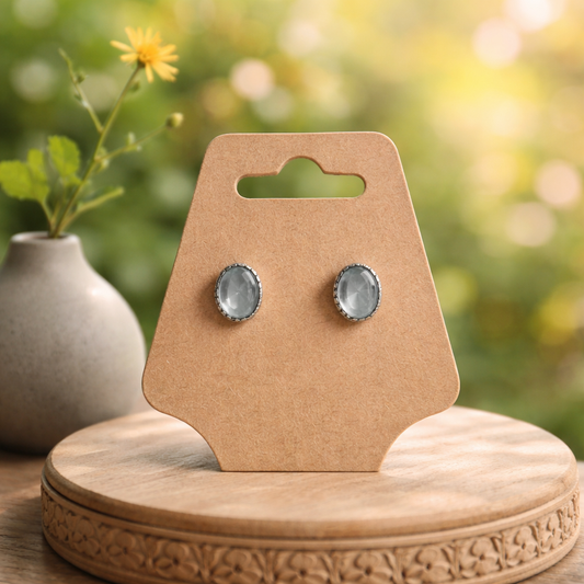 AQUAMARINE STERLING SILVER EARRINGS