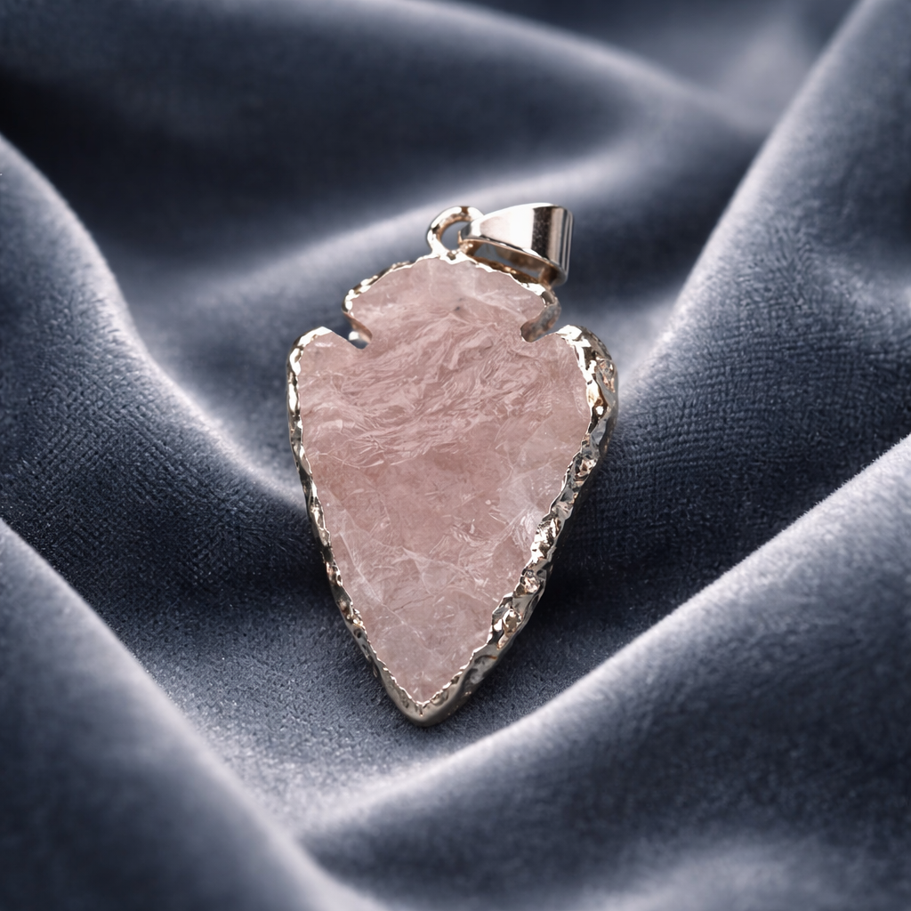 ROSE QUARTZ ARROWHEAD PENDANT
