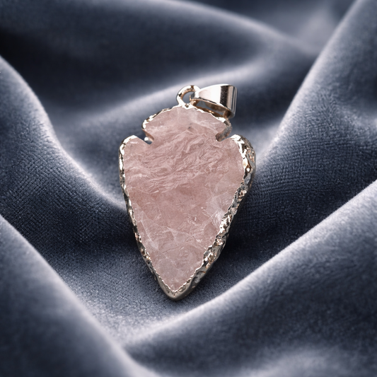 ROSE QUARTZ ARROWHEAD PENDANT