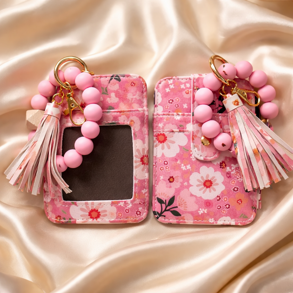 LEATHER WRISTLET WITH KEYCHAIN VARIETY OF COLORS
