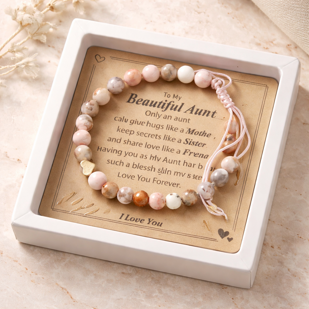 PINK ZEBRA JASPER BRACELET