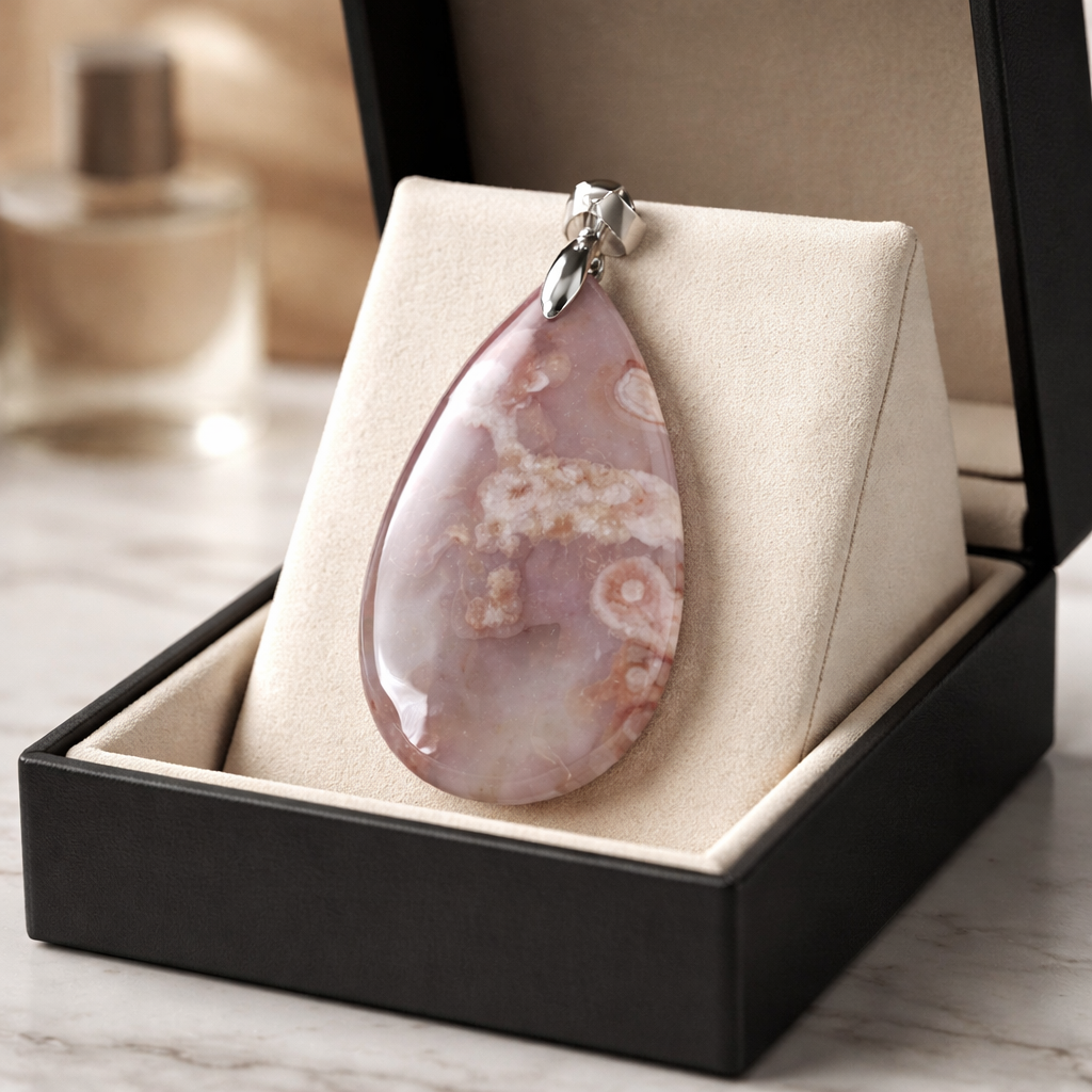 FLOWER AGATE PENDANT