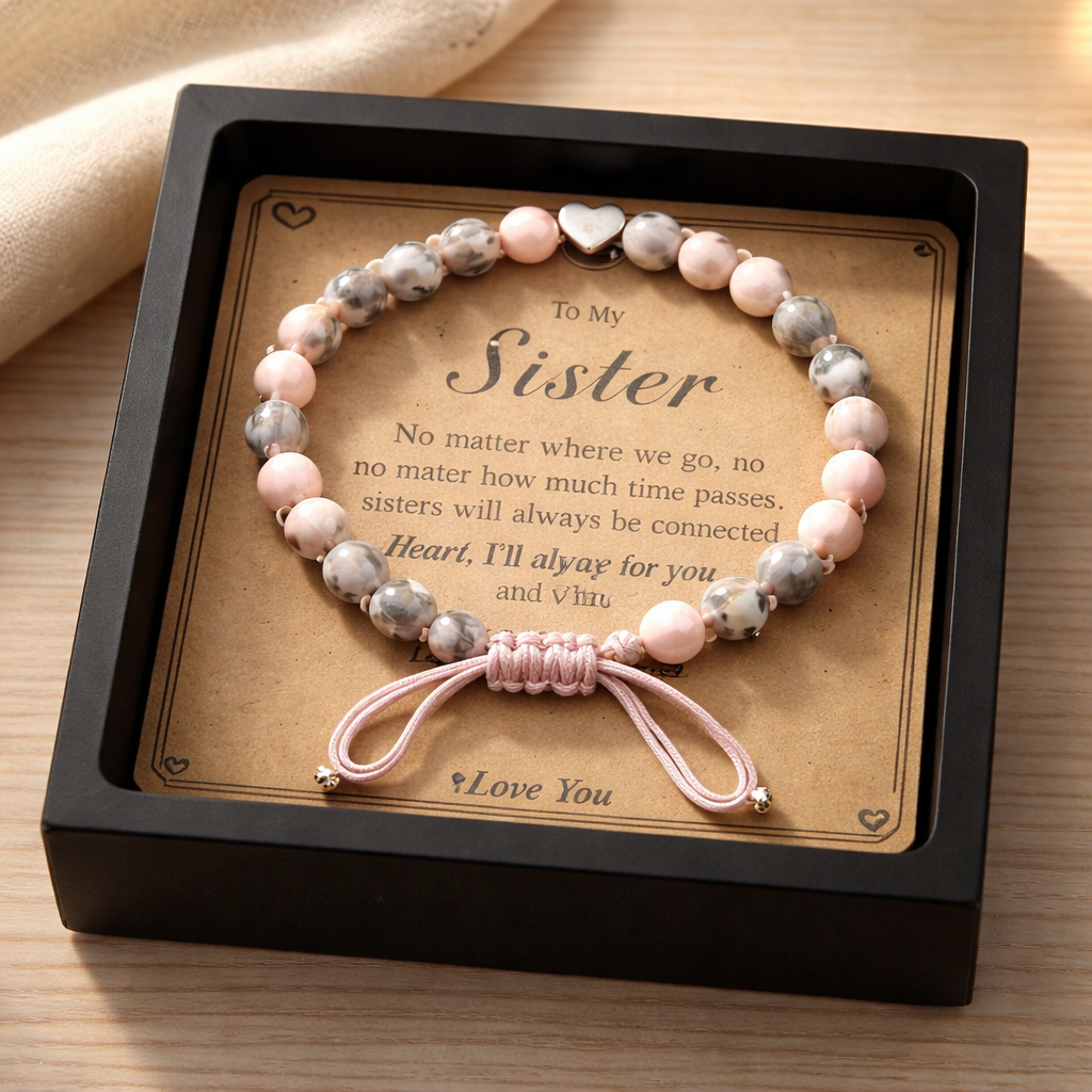 PINK ZEBRA JASPER BRACELET
