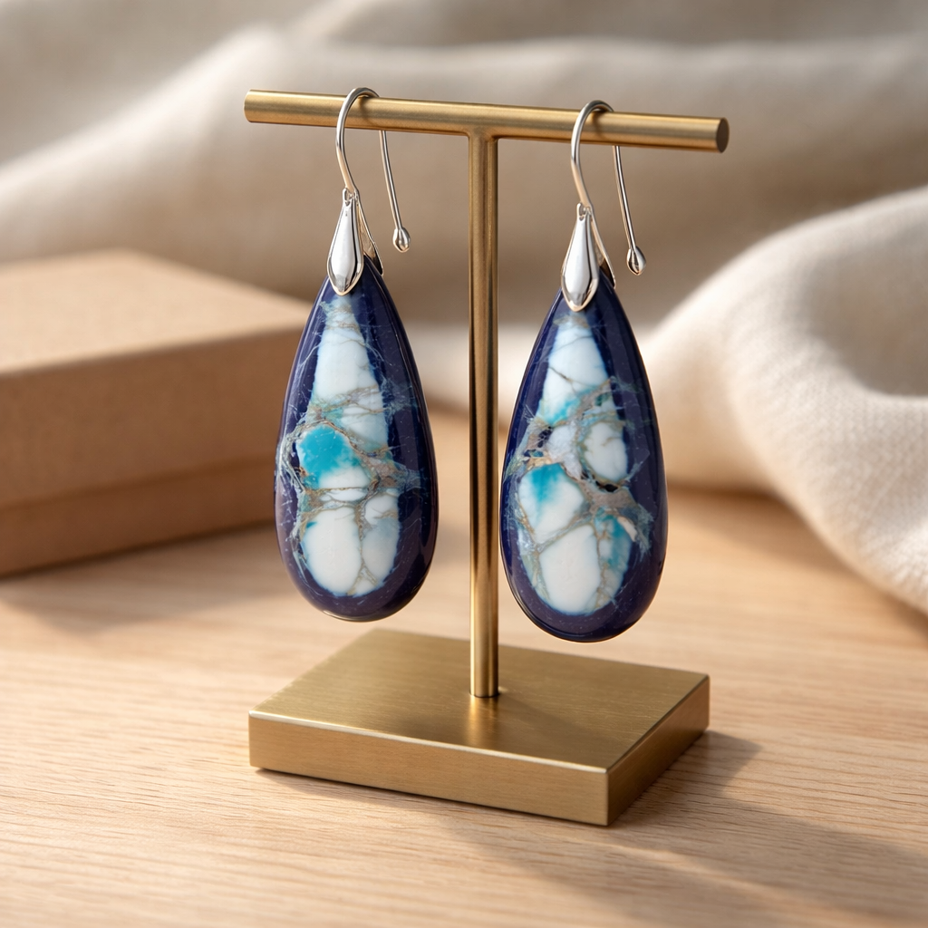 BLUE JASPER EARRINGS